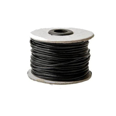 Fine Black Leather Necklace Tie 1m × 1mm -