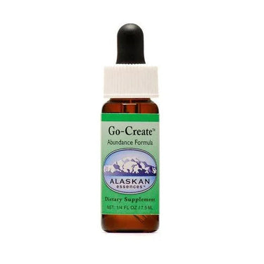 Go-Create Abundance Formula dietary supplement in a small amber glass dropper bottle