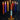 Colorful ritual spell candles in various hues arranged on dried flowers for spiritual practice.