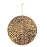 Green Man Terracotta Wall Plaque 20cm by Lisa Parker - Bronze Effect -
