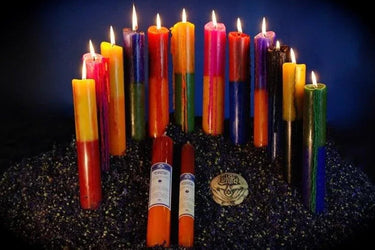 Leo Zodiac Spell & Ritual Candle 12"x2" – Handmade, 60hr Burn Time -