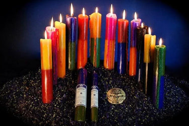 Pisces Zodiac Spell & Ritual Candle 12"x2" – Handmade, 60hr Burn Time -