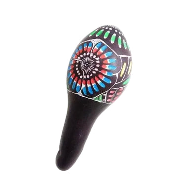 Huancayo Gourd Rattle 12cm - Hand-Painted Peruvian Maraca & Shamanic Rattle -