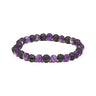 Amethyst & Lava Stone Diffuser Bracelet 6mm - Courage, Grounding & Essential Oil Beads -