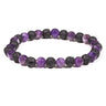 Amethyst & Lava Stone Diffuser Bracelet 6mm - Courage, Grounding & Essential Oil Beads -