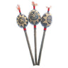 Amazon Shipibo Sun (Inti) 2" Small Shamanic Gourd Rattle – Black -