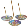 Lotus Rainbow Chakra Incense Stick Burner & Holder 8cm - Available in Three Colours -
