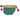 Handcrafted green and gold patterned ritual pouch with pink decorative tassels