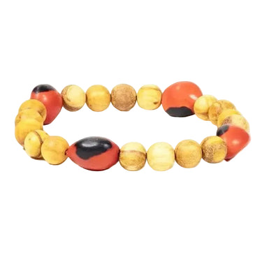 Palo Santo & Huayruro 8mm Bead Bracelet - Good Luck, Protection & Balance -