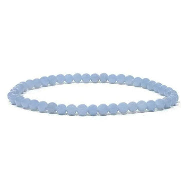 Angelite Healing Crystal Bracelet – 4mm Gemstone Beads -
