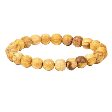 Palo Santo Bead Bracelet 18.5cm – 8mm Round Beads, Protection & Intention -