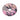 Pink rhodonite palm stone donut with black inclusions for meditation and energy work.
