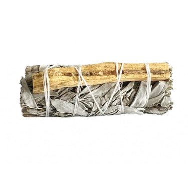 White Sage & Palo Santo Smudge Stick 4″ – Cleanse & Balance -