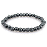 Hematite Healing Crystal Bracelet 6mm Gemstone Beads - Calming & Grounding -