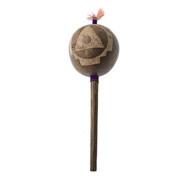 Amazon Shipibo Chacana 2" Small Shamanic Gourd Rattle – Purple -