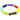 Multicolor rainbow gemstone bead bracelet with polished healing crystals