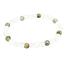 Labradorite & Crackled Quartz Healing Crystal Bracelet 6mm Gemstone Beads – Clarity & Transformation -