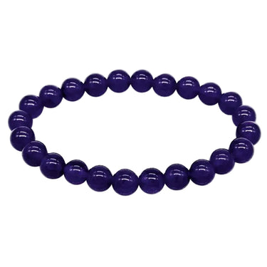 Amethyst Healing Crystal Bracelet 8mm Gemstone Beads – Calm & Balance -