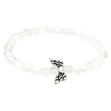 Angel Aura Moonstone Healing Crystal Bracelet – 6mm Gemstone Beads -