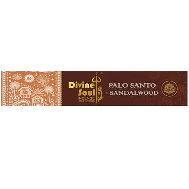 Divine Soul Palo Santo & Sandalwood Incense Sticks 15g – Warm Woody Fragrance -