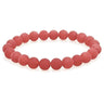 Red Jade Healing Crystal Bracelet - 8mm Gemstone Beads -