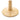 Close-up of a light natural wood table base with a round circular platform and a single cylindrical leg, shown on a white background.