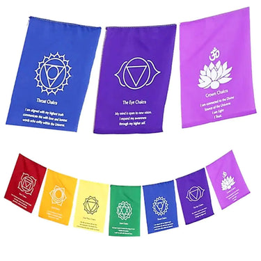 7_chakra_prayer_flag - Sacred Essence