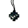 Chakana Inca Cross Pendant Necklace 30mm - Dark