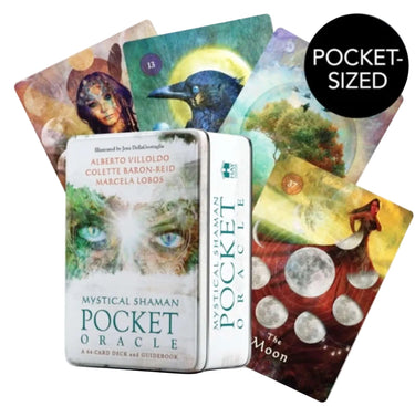 Mystical Shaman Oracle Cards – 64-Card Pocket Deck in Tin - Sacred Essence