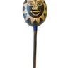 Shipibo Sun (Inti) Gourd Rattle 3" Medium Blue - Amazon Shamanic Rattle