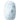 A polished light blue and white marbled stone with natural veining, isolated on a solid white background.