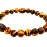 Tiger Eye Healing Crystal Bracelet 8mm – Oval & Irregular Beads, Protective Balance -