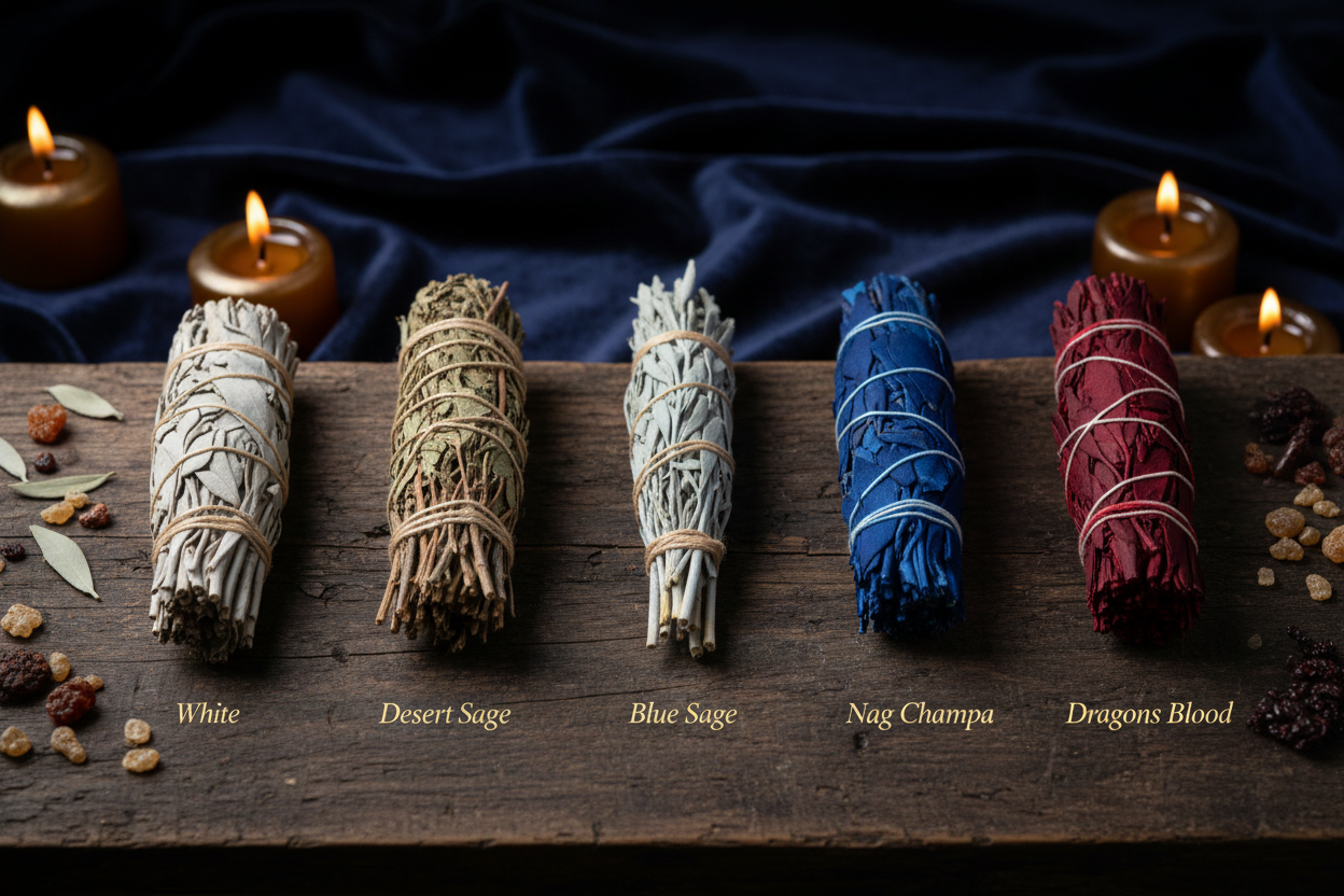 Sage Smudge Differences: White, Blue, Desert