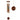 Seven Chakra Stones 17" Wind Chime - Bronze