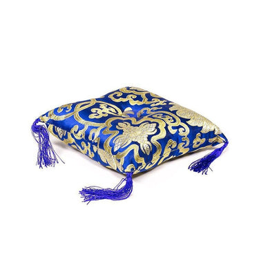 Singing Bowl Cushion 12cm – Flower Design (Blue or Red) -