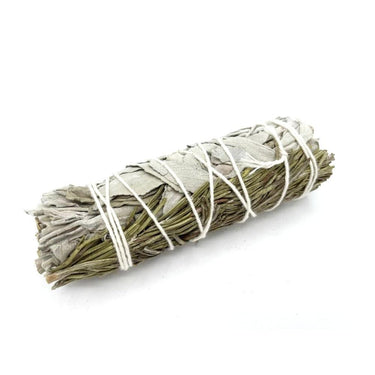White Sage & Rosemary Smudge Stick 4″ – Spiritual Cleansing & Renewal -
