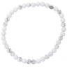 Howlite Healing Crystal Bracelet 4mm Gemstone Beads - Calming Tranquility -