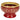 Brass Incense Burner 7.5cm – Red Finish, Mesh Top