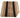A flat-laid traditional woven textile, likely a rug, throw, or blanket, featuring vertical stripes of solid black, geometric brown and beige patterns, and a beige border on a white background.