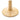 Close-up of a light natural wood table base with a round circular platform and a single cylindrical leg, shown on a white background.