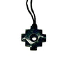 Chakana Inca Cross Pendant Necklace 30mm - Dark