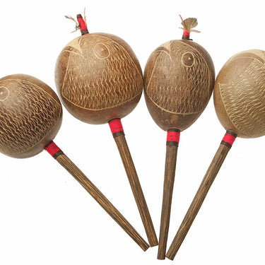 Shipibo Eagle Condor Gourd Rattle 4" Large Red - Vision - Amazon Shamanic Rattle
