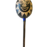 Shipibo Sun (Inti) Gourd Rattle 3" Medium Blue - Amazon Shamanic Rattle
