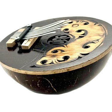 Kalimba Finger Piano 14–16cm – Tuneable Carved Coconut Thumb Piano / Calimba