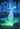 Book cover for 'Korrigan: Guardian of the Sacred' featuring an illustration of a glowing fairy in a white gown standing in a mystical blue forest with green ground and small golden lights.