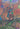 Illustrated card art titled 'SEVEN OF WANDS' showing a figure holding a long wand above a field of young plants, with swirling abstract lines and circular motifs in orange, blue, green, purple, and brown tones.