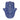 A blue ceramic Hamsa hand incense holder or trinket dish - Sacred Essence