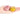 Two polished stone pendants, one pink and one yellow with dark veining, held in a person's open hand against a white background.