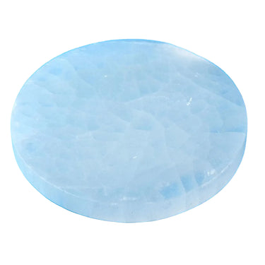 Selenite Round Charging Plate 14cm (Large) - Healing Crystal - Cleanse & Recharge