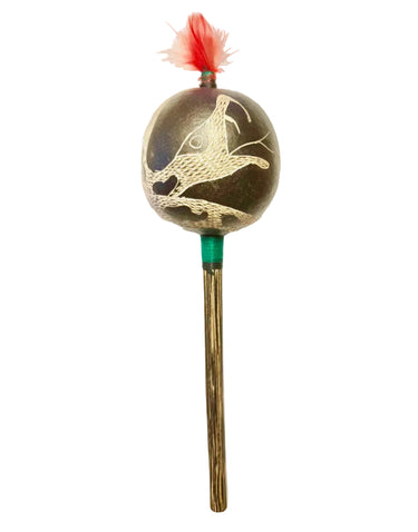Amazon Shipibo Shamanic Rattle Serpent design - medium